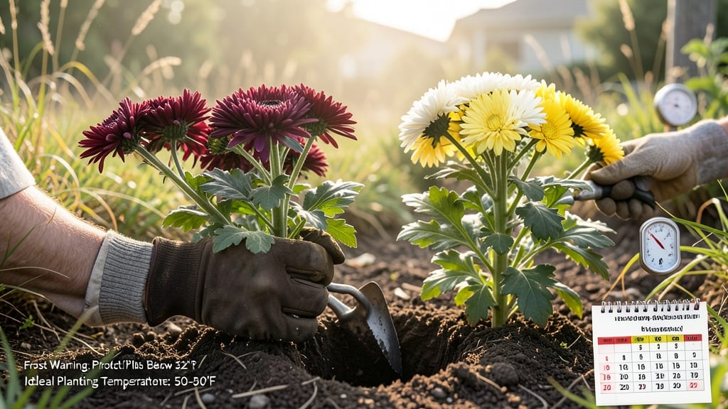 When to Plant Mums in the Ground: Heat-Zone Hardiness Map for Zero-Frost Blooms